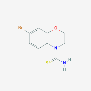 molecular formula C9H9BrN2OS B8413264 7-Bromo-2,3-dihydrobenzo[1,4]oxazine-4-carbothioic acid amide 