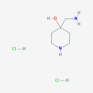 molecular formula C6H16Cl2N2O B8413275 4-(Aminomethyl)piperidin-4-ol dihydrochloride 