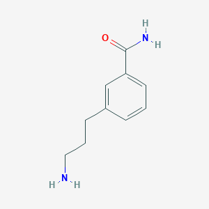 molecular formula C10H14N2O B8413283 3-(3-Aminopropyl)benzamide 
