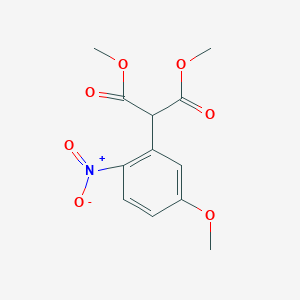 molecular formula C12H13NO7 B8413286 2-(5-Methoxy-2-nitro-phenyl)-malonic acid dimethyl ester 