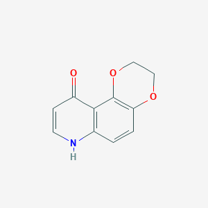 molecular formula C11H9NO3 B8413296 2,3-Dihydro-[1,4]dioxino[2,3-f]quinolin-10-ol 
