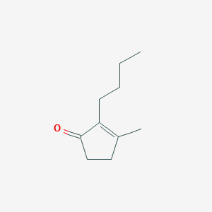 molecular formula C10H16O B084133 2-丁基-3-甲基环戊-2-烯-1-酮 CAS No. 14211-72-4