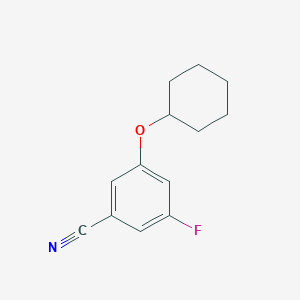 molecular formula C13H14FNO B8413310 3-Fluoro-5-cyclohexyloxybenzonitrile 