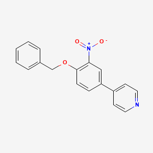 molecular formula C18H14N2O3 B8413346 4-(4-(Benzyloxy)-3-nitrophenyl)pyridine 