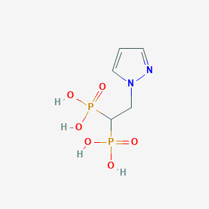 molecular formula C5H10N2O6P2 B8413362 2-(Pyrazol-1-yl)ethane-1,1-diphosphonic acid 