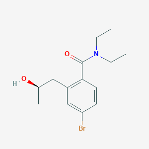 molecular formula C14H20BrNO2 B8413397 4-bromo-N,N-diethyl-2-[(2R)-2-hydroxypropyl]benzamide 