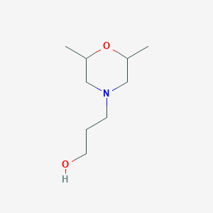 molecular formula C9H19NO2 B8413425 4-(3-Hydroxypropyl)-2,6-dimethylmorpholine 