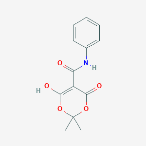 molecular formula C13H13NO5 B8413442 5-[Anilino(hydroxy)methylene]-2,2-dimethyl-1,3-dioxane-4,6-dione 