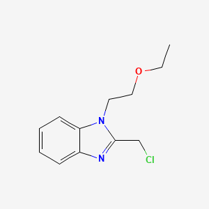 molecular formula C12H15ClN2O B8413448 2-chloromethyl-N-(2-ethoxyethyl)benzimidazole 