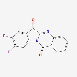 molecular formula C15H6F2N2O2 B8413470 8,9-Difluoroindolo[2,1-b]quinazoline-6,12-dione 