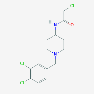 molecular formula C14H17Cl3N2O B8413484 N-[1-(3,4-dichlorobenzyl)piperidin-4-yl]chloroacetamide 