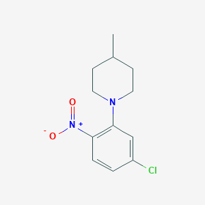 molecular formula C12H15ClN2O2 B8413494 1-(5-Chloro-2-nitro-phenyl)-4-methyl-piperidine 