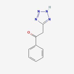 molecular formula C9H8N4O B8413500 1-Phenyl-2-(1H-tetrazole-5-yl)ethanone 