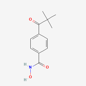 molecular formula C12H15NO3 B8413522 N-hydroxy-4-pivaloylbenzamide 