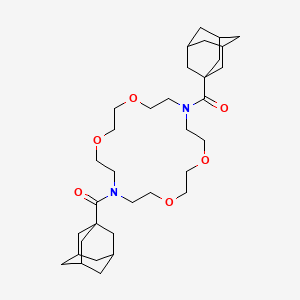 molecular formula C34H54N2O6 B8413556 4, 13-Bis(1-adamantylcarbonyl)-1,7,10,16-tetraoxa-4,13-diazacyclooctadecane 