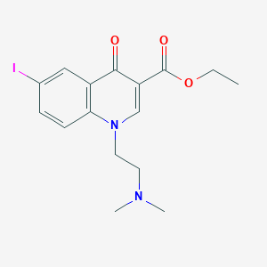 molecular formula C16H19IN2O3 B8413617 Ethyl 1-(2-(dimethylamino)ethyl)-6-iodo-4-oxo-1,4-dihydroquinoline-3-carboxylate 