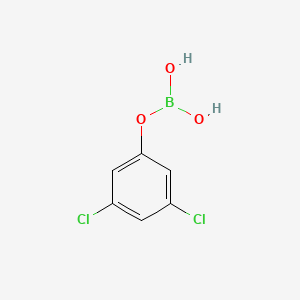 molecular formula C6H5BCl2O3 B8413661 3,5-Dichlorophenylboric acid 
