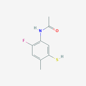 molecular formula C9H10FNOS B8413690 5-Acetamino-4-fluoro-2-methyl-benzenethiol 