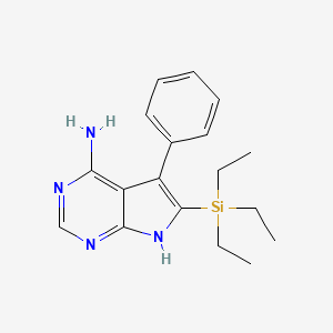 5-Phenyl-6-(triethylsilyl)-7-H-pyrrolo[2,3-d]pyrimidin-4-ylamine