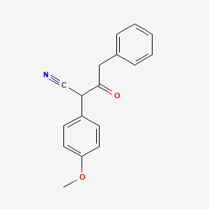 molecular formula C17H15NO2 B8413737 2-(4-Methoxyphenyl)-4-phenyl-3-oxobutanenitrile 