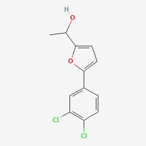 molecular formula C12H10Cl2O2 B8413772 5-(3,4-Dichlorophenyl)-alpha-methylfurfuryl Alcohol 