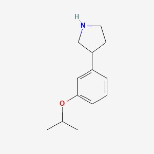 molecular formula C13H19NO B8413804 3-(3-1Isopropoxyphenyl)pyrrolidine 