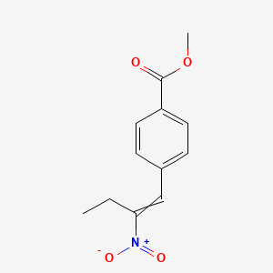 molecular formula C12H13NO4 B8413814 1-(4-Carbomethoxyphenyl)-2-nitrobut-1-ene 