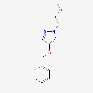 molecular formula C12H14N2O2 B8413817 2-(4-(benzyloxy)-1H-pyrazol-1-yl)ethanol 