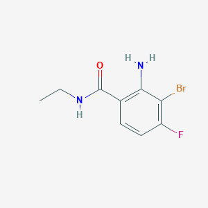 molecular formula C9H10BrFN2O B8413886 2-amino-3-bromo-N-ethyl-4-fluorobenzamide 