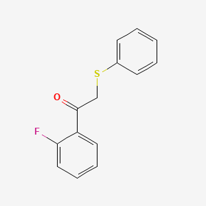 molecular formula C14H11FOS B8413909 1-(2-Fluorophenyl)-2-(phenylthio)ethanone 