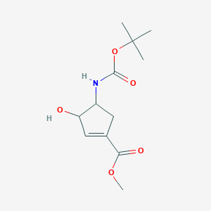 Methyl 4-((tert-butoxycarbonyl)amino)-3-hydroxycyclopent-1-ene-1-carboxylate