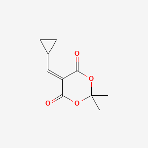 molecular formula C10H12O4 B8413937 5-(Cyclopropylmethylene)-2,2-dimethyl-1,3-dioxane-4,6-dione 