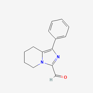 molecular formula C14H14N2O B8413978 1-Phenyl-5,6,7,8-tetrahydroimidazo[1,5-a]pyridine-3-carbaldehyde 