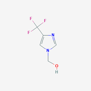 molecular formula C5H5F3N2O B8414004 4-(trifluoromethyl)-1H-imidazole-1-ylmethanol 