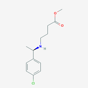 molecular formula C13H18ClNO2 B8414010 4-[(R)-1-(4-chloro-phenyl)-ethylamino]-butyric acid methyl ester 