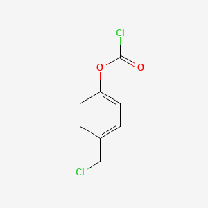 molecular formula C8H6Cl2O2 B8414019 Carbonochloridic acid, 4-(chloromethyl)phenyl ester CAS No. 15451-04-4