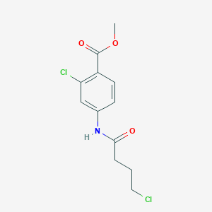molecular formula C12H13Cl2NO3 B8414022 4-(4-Chlorobutyryl)amino-2-chlorobenzoic acid methyl ester 