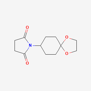 molecular formula C12H17NO4 B8414030 1-(1,4-Dioxaspiro[4.5]decan-8-yl)pyrrolidine-2,5-dione 
