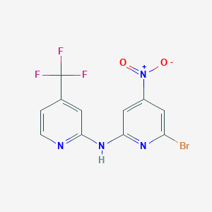 molecular formula C11H6BrF3N4O2 B8414057 6-Bromo-4-nitro-N-(4-(trifluoromethyl)pyridin-2-yl)pyridin-2-amine 