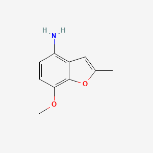 molecular formula C10H11NO2 B8414066 7-Methoxy-2-methyl-benzofuran-4-ylamine 