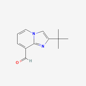 molecular formula C12H14N2O B8414090 2-Tert-butylimidazo[1,2-a]pyridine-8-carbaldehyde 