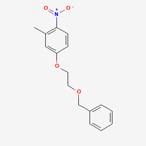 molecular formula C16H17NO4 B8414109 4-(2-(Benzyloxy)ethoxy)-2-methyl-1-nitrobenzene 