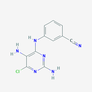 3-[(2,5-Diamino-6-chloro-4-pyrimidinyl)amino]benzonitrile