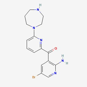 (6-(1,4-Diazepan-1-yl)pyridin-2-yl)(2-amino-5-bromopyridin-3-yl)methanone
