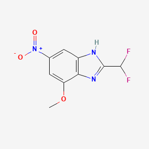 2-(difluoromethyl)-4-methoxy-6-nitro-1H-benzimidazole