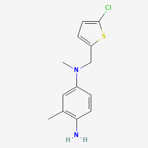 molecular formula C13H15ClN2S B8414307 N(4)-(5-Chloro-thiophen-2-ylmethyl)-2,N(4)-dimethyl-benzene-1,4-diamine 