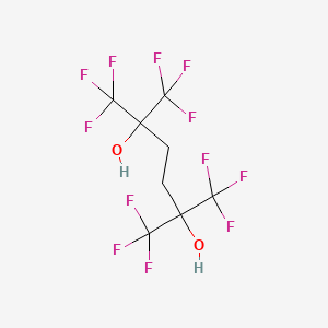 molecular formula C8H6F12O2 B8414376 1,1,1,6,6,6-Hexafluoro-2,5-bis(trifluoromethyl)hexane-2,5-diol CAS No. 54841-08-6