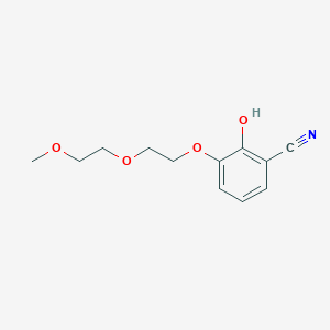 molecular formula C12H15NO4 B8414446 2-Hydroxy-3-(2-(2-methoxyethoxy)ethoxy)benzonitrile 