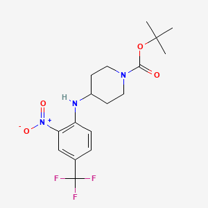 molecular formula C17H22F3N3O4 B8414500 1-Tert-butoxycarbonyl-4-(4-trifluoromethyl-2-nitrophenyl)aminopiperidine 