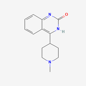 molecular formula C14H17N3O B8414511 4-(1-methylpiperidin-4-yl)quinazolin-2(1H)-one 
